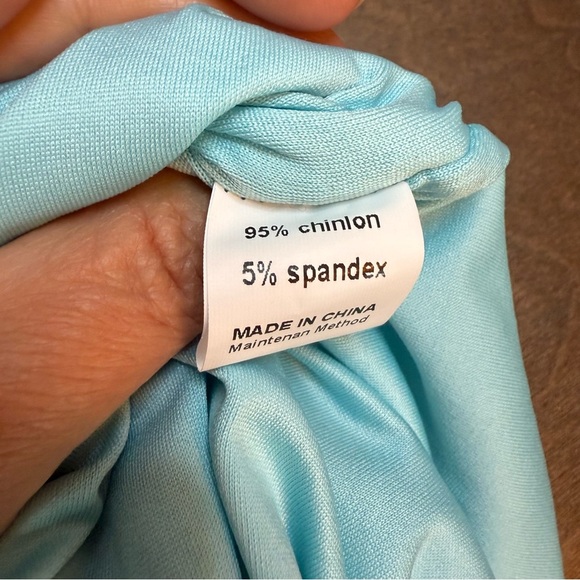 ANRABESS Asymmetrical Blue One-Shoulder Ruched Bodycon Mini Dress - Picture 12 of 12